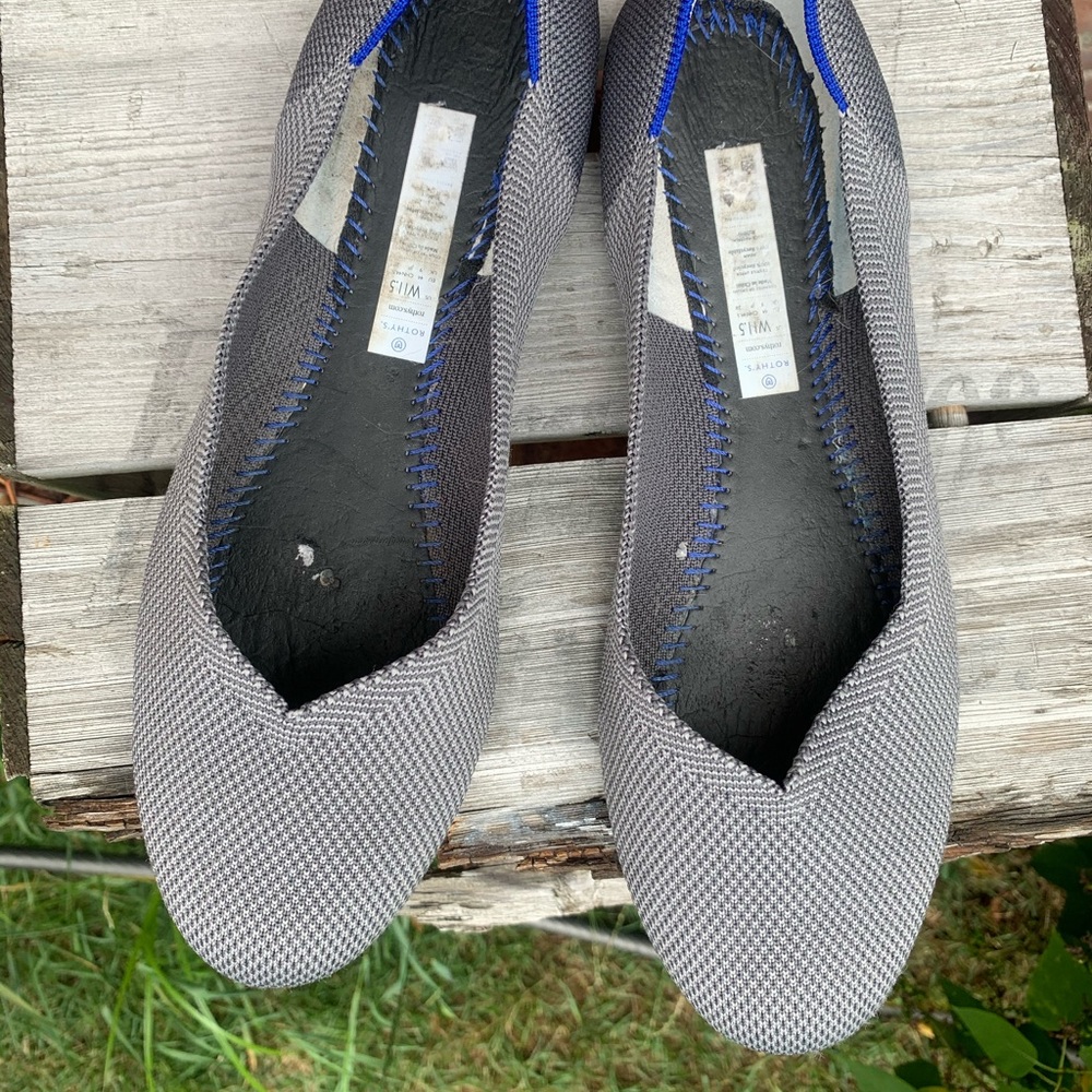 Rothy’s grey flats, size 11.5